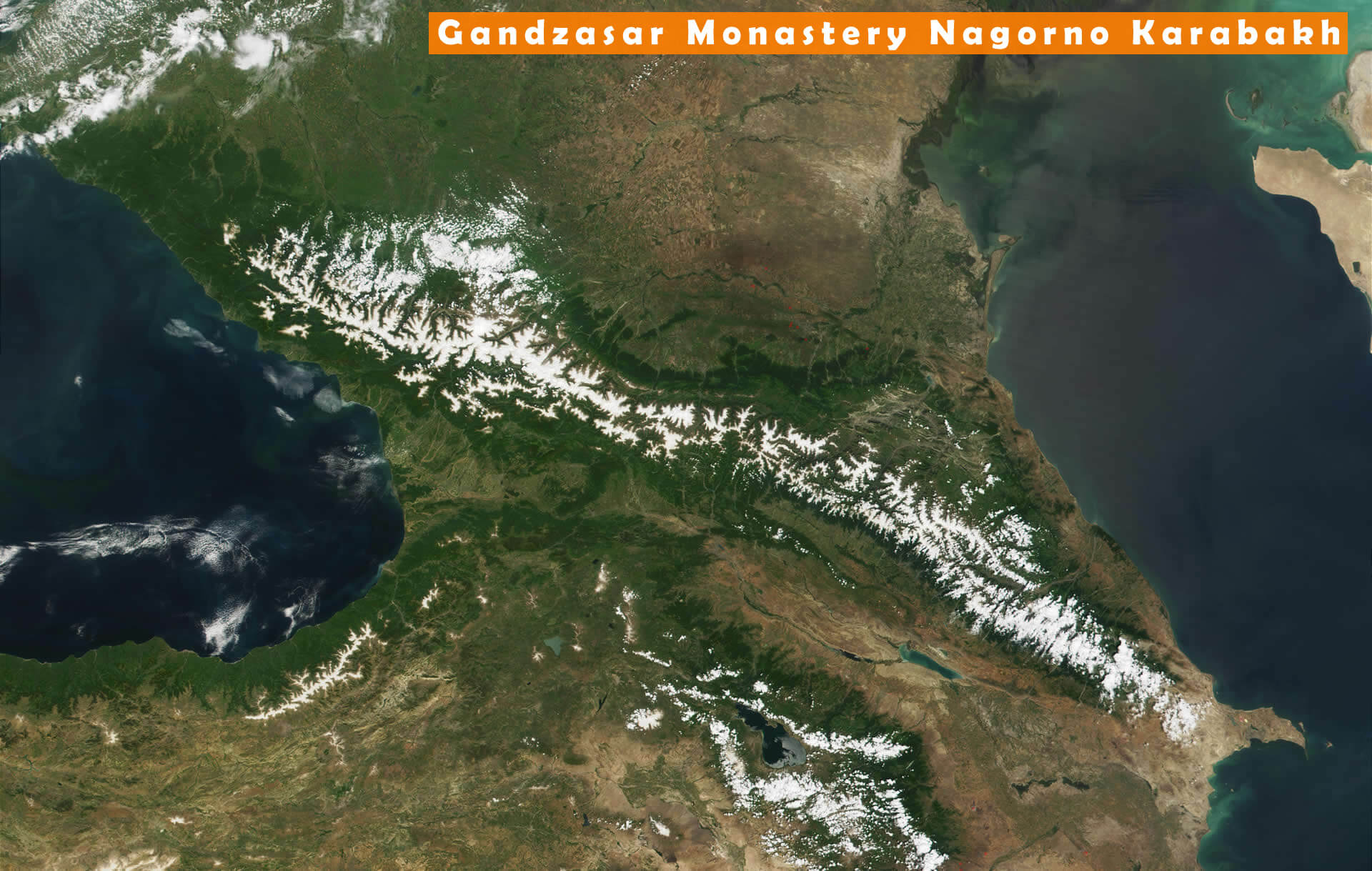 Haut Karabakh Kaukasus Satellite carte